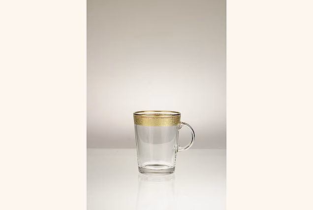 Evita Gold-EGF-szklanka do herbaty z uchem 250ml