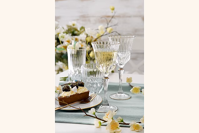 Eleganckie kieliszki do wody 280ml zdobione platyną ADAGIO PLATINUM-ADPB