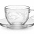 Filiżanki do cappuccino ze spodkiem-Trawione w szkle