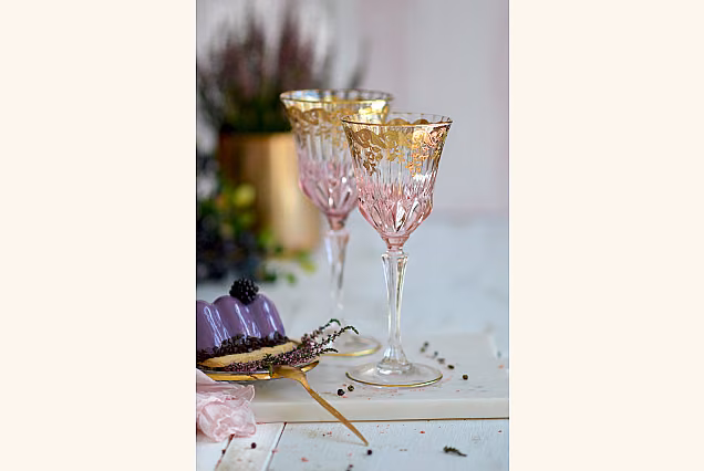 Spring-SC-eleganckie kieliszki do wina 220ml ze złotem