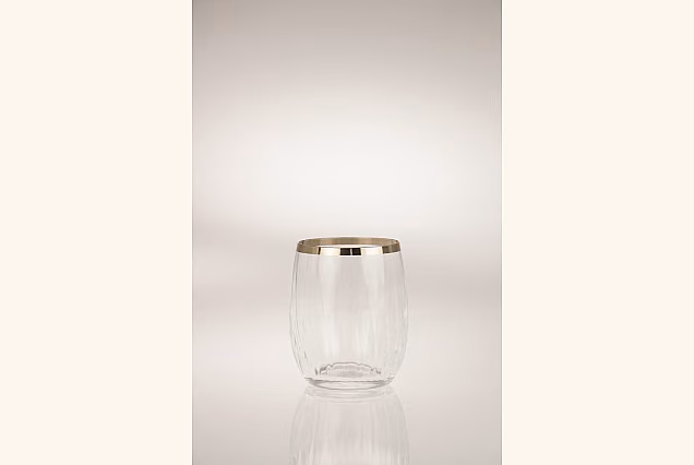 Faro Platin Optic-FPOE-szklanki niskie 300ml z platynowym paskiem