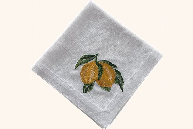 Serwetka haftowana-Sycylian Lemon