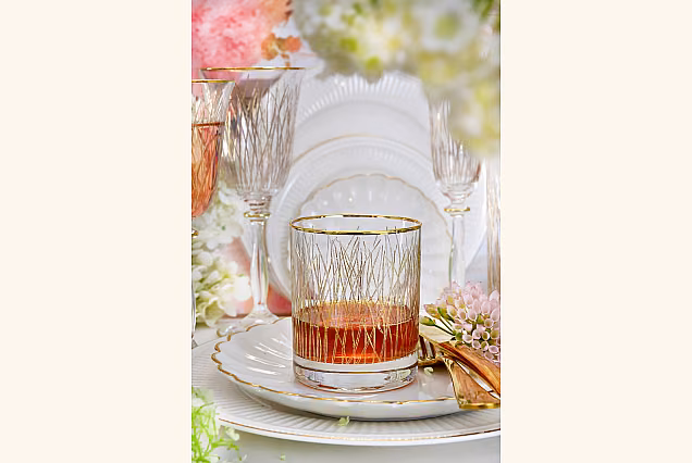 Bloom Gold-BGE- szklanki do whisky ze złotem 6szt