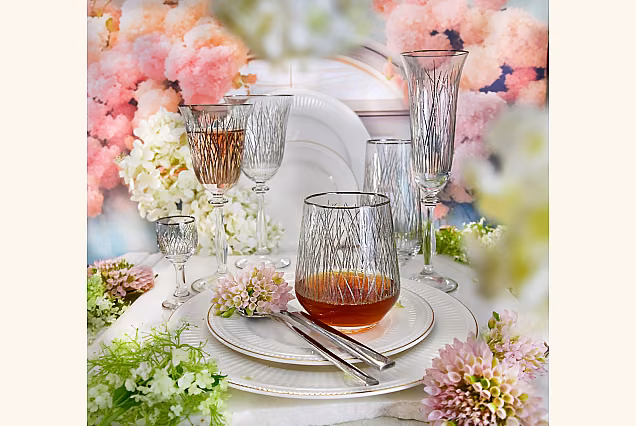 Bloom Platin-BPD- eleganckie szklanki do drinków z platyną 6szt