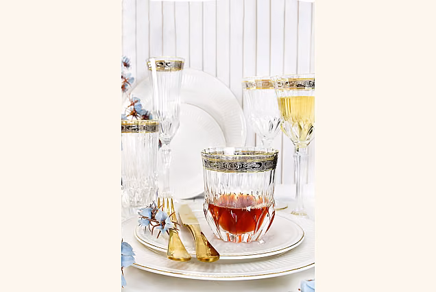 Eleganckie szklanki do whisky zdobione Palermo Crystal-PCE