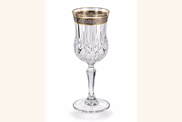 Luksusowe kieliszki do wina 230ml dekorowane Opera Platin-OCB