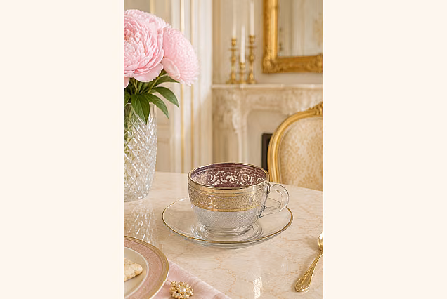 Komplet 6szt filiżanki do espresso ze spodkiem _Palace